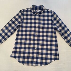 Vineyard Vines Woman’s Blue/White Plaid 100% Cotton Flannel LS Shirt Size 2